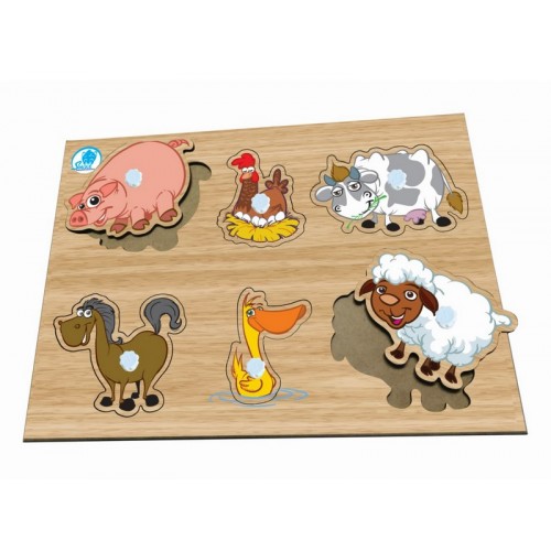Quebra-Cabeça Pinos Animais da Fazenda