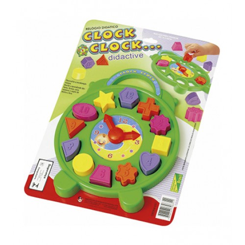 Clock Clock Cartela Relógio de Encaixar e Aprender Horas 1 Ano