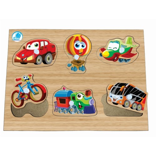 Quebra-Cabeça Pinos Meios de Transportes