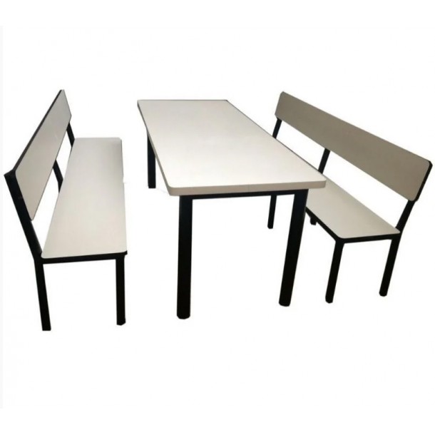 Mesa de Lanche 1,80x0,55x0,55m c/ encosto