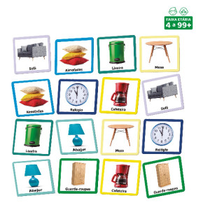 Memória O Que Tem Na Casa Jogo Pais e Filhos Peças Grandes