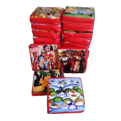 Memória Artes 1 Jogo Gigante 15cm Lona E Corino 20 Pecas