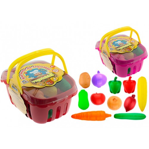 Cesta de Legumes Brinquedo Infantil Braskit com 11 Vegetais