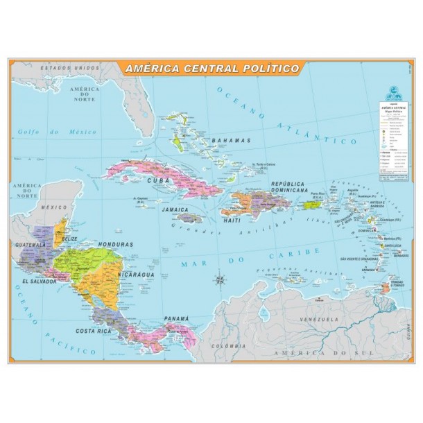 Mapa América Central Político