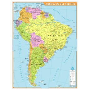 Mapa América do Sul Político