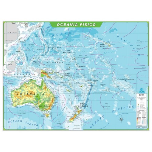 Mapa Oceania Físico