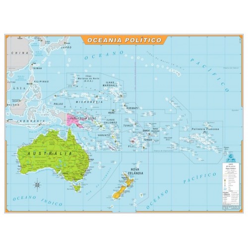 Mapa Oceania Político