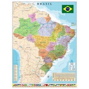 Mapa Brasil Político e Rodoviário