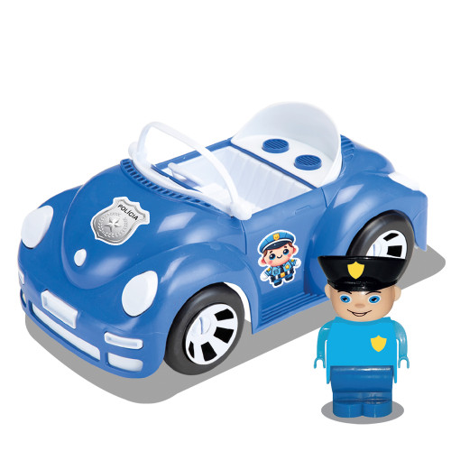 Carro Supercar Polícia - Veículo e Boneco Policial