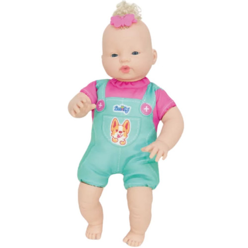 Boneca Ki-Fofa Branca 30a cm Nova Toys com Mamadeira e Chupeta
