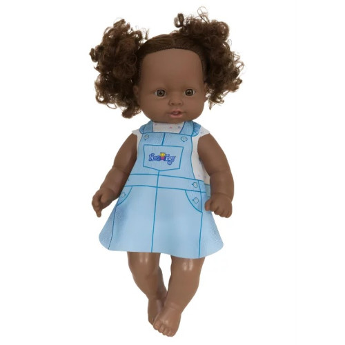 Boneca Gully Negra 38a cm Nova Toys Cabelo Cacheado e Vestido Boneca Gully Negra 38a cm Nova Toys Cabelo Cacheado e Vestido