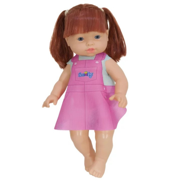 Boneca Gully Ruiva 38a cm Nova Toys Cabelo Cacheado e Vestido