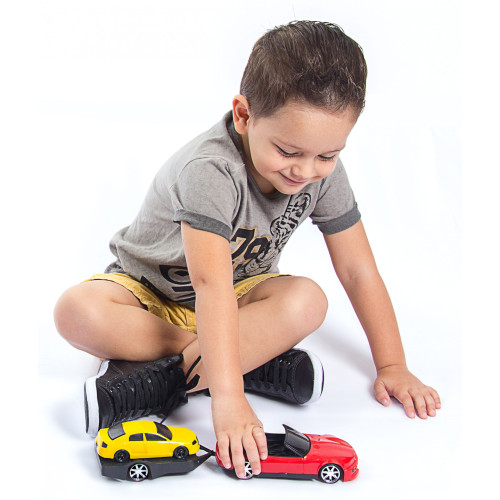 Carro Conversivel Com Carreta E Carrinho MEK BS Toys Original