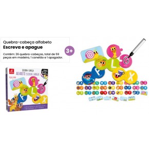 Quebra-Cabeça Alfabeto Escreva e Apague