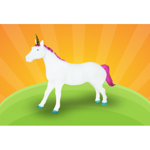 Unicórnio Vinil Grande 35cm Brinquedo Infantil DB Play Macio