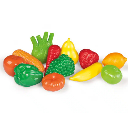Kit de Frutas e Verduras brinquedo 12 Peças Tateti Infantil