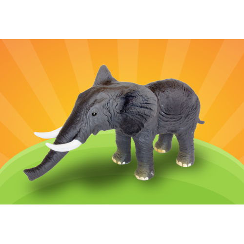 Elefante Vinil Grande 39cm Brinquedo Animal Selvagem