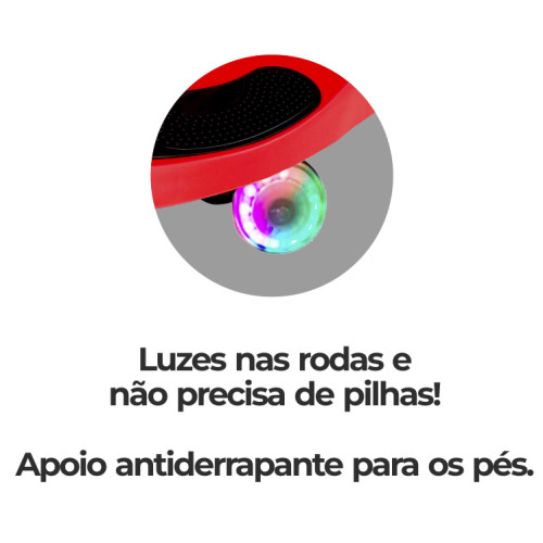 Gira Gira Car com Luz - Carrinho Manual 360 Graus | Suporta 50kg