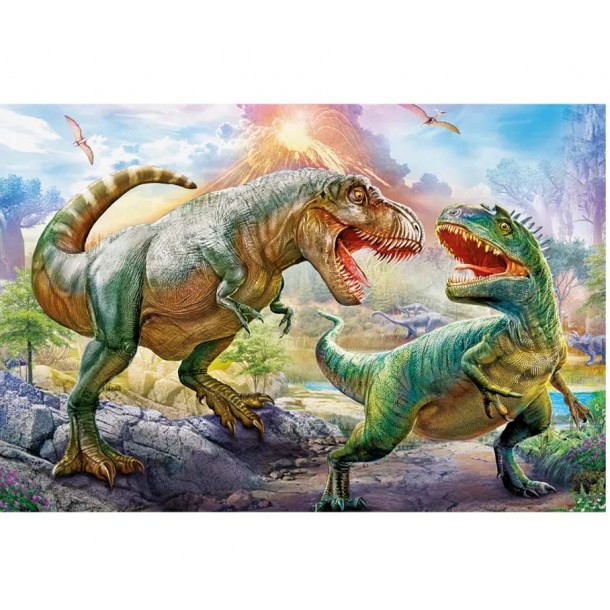 Puzzle 200 pçs Batalha dos Dinossauros