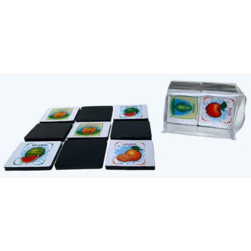 Jogo da Memória de Vinil Frutas e Legumes