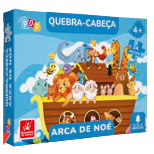 Quebra-Cabeça 24 pçs Arca de Noé madeira