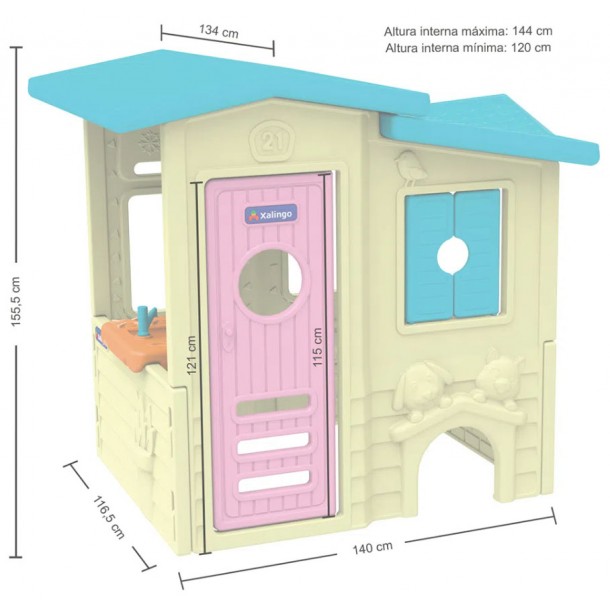 Casinha Infantil House 1,34cx1,55ax1,68l m