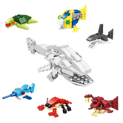 Blocos de Montar Ovo Animais Marinhos Xalingo - 1 Unidade