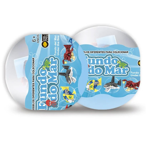 Blocos de Montar Ovo Animais Marinhos Xalingo - 1 Unidade