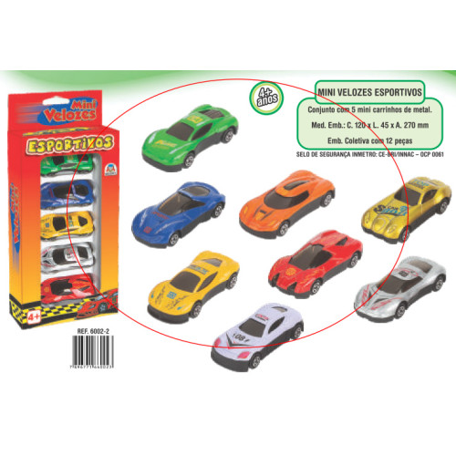 Carrinho Mini Velozes Esportivos
