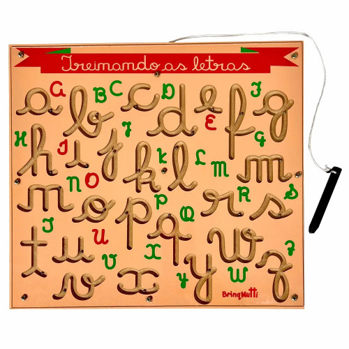Treinando as Letras Brinquedo Educativo Treino Escrita Letra Manuscrita Magnetico