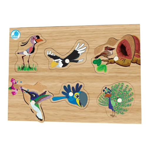 Quebra-Cabeça Pinos Aves