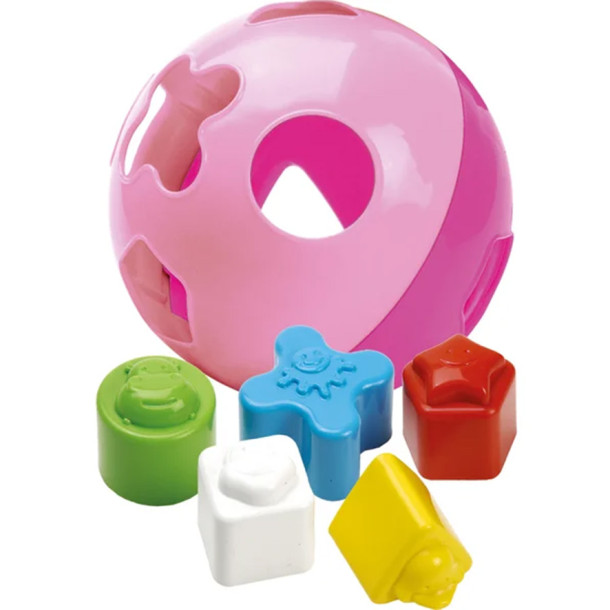 Bola Didatica Mercotoys com 5 Formas Geometricas de Encaixar