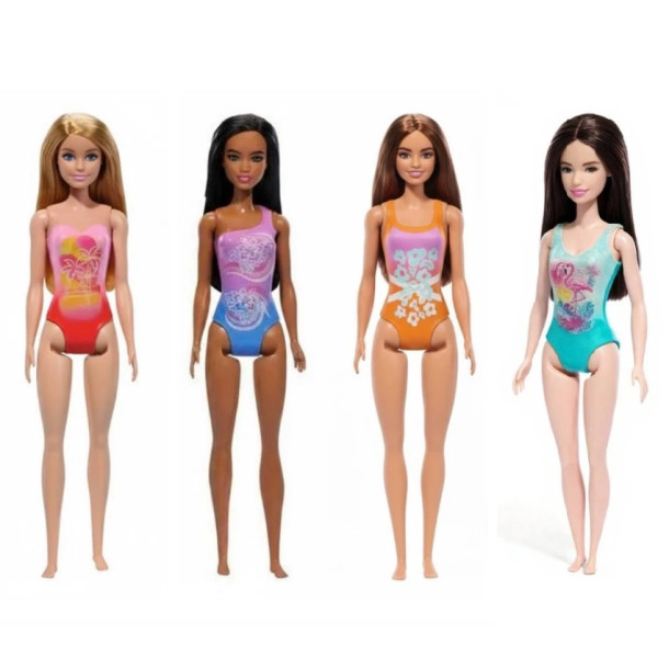 Boneca Barbie Praia Mattel Original Modelo Sortido Traje de Banho