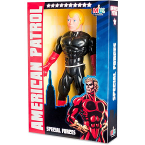 Boneco Heroi American Patrol Milk Brinquedos Articulado 30cm Sortido