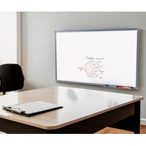 Lousa Quadro Branco UV Alumínio 150x120cm 2 Unidades Aluminio Profissional Escolar