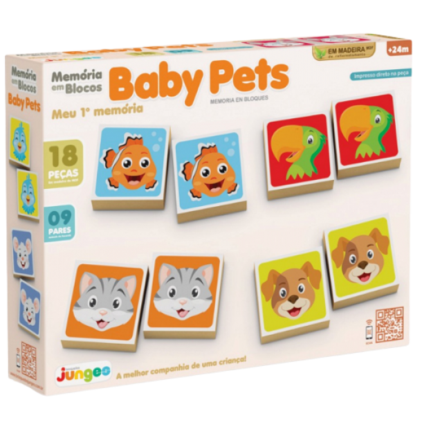 Memória Em Blocos Baby Pets