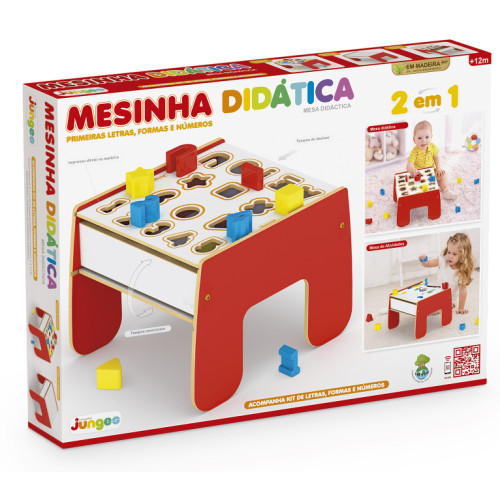 Mesinha Didática 2 em 1 - Madeira MDF Tampo Reversível