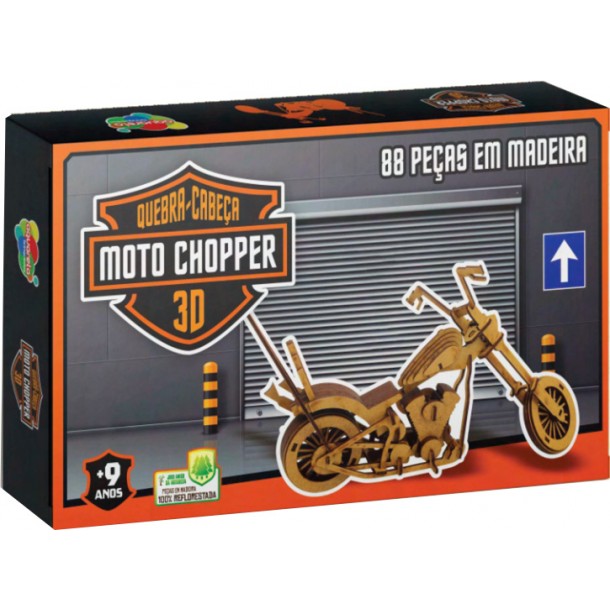 Quebra-Cabeça 3D Moto Chopper Unid Sortido