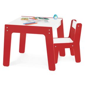 Mesa + Cadeira infantil Vermelha