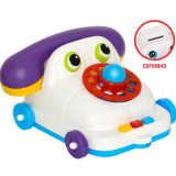 Maxphone Solapa Telefone Mercotoys Cofrinho e Carrinho de Puxar com Discador