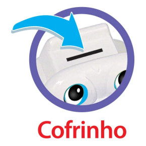 Maxphone Solapa Telefone Mercotoys Cofrinho e Carrinho de Puxar com Discador