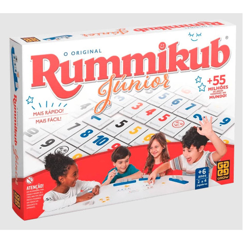 Rummikub Junior Jogo Grow Educativo Raciocínio Lógico