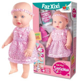 Boneca Sapekinha Faz Xixi Branca Com Mamadeira E Fralda