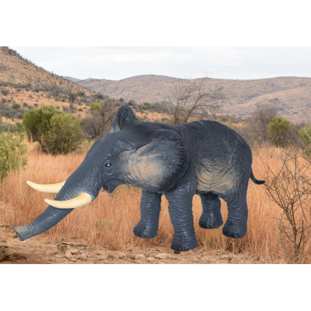 Elefante De Vinil Grande 21cm Macio Atóxico Infantil