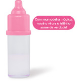 Boneca Milk Soft Reborn Negra Com Mamadeira Mágica Nova Toys