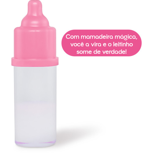 Boneca Milk Soft Reborn Negra Com Mamadeira Mágica Nova Toys