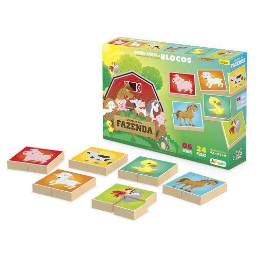 Quebra-Cabeça Em Blocos Fazenda