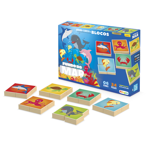 Quebra-Cabeça Em Blocos Fundo do Mar