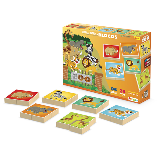 Quebra-Cabeça Em Blocos Zoo