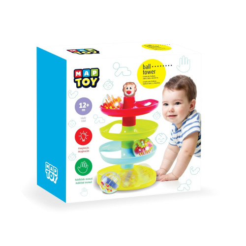 Ball Tower - Torre de Bolinhas Torre de Bolinhas Maptoy Brinquedo Educativo 3 Bolas